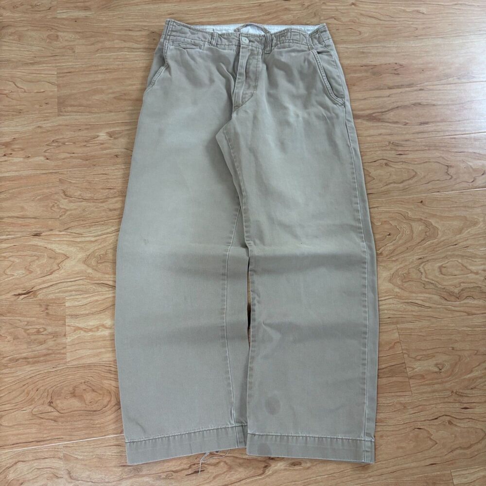American Eagle 29x30 Khaki Wide Leg Baggy Pants with a Relaxed Casual fit